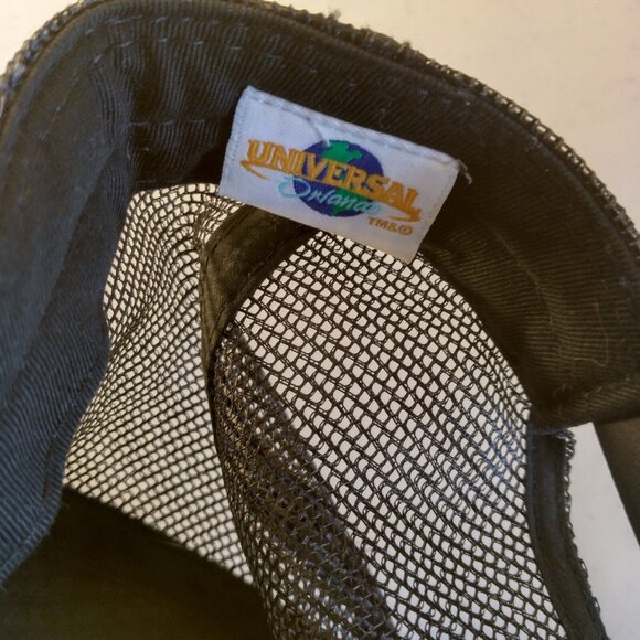 Universal Studios Cap Hat Gray Stripe Mesh Snap Back Florida Park Distressed - Picture 12 of 16